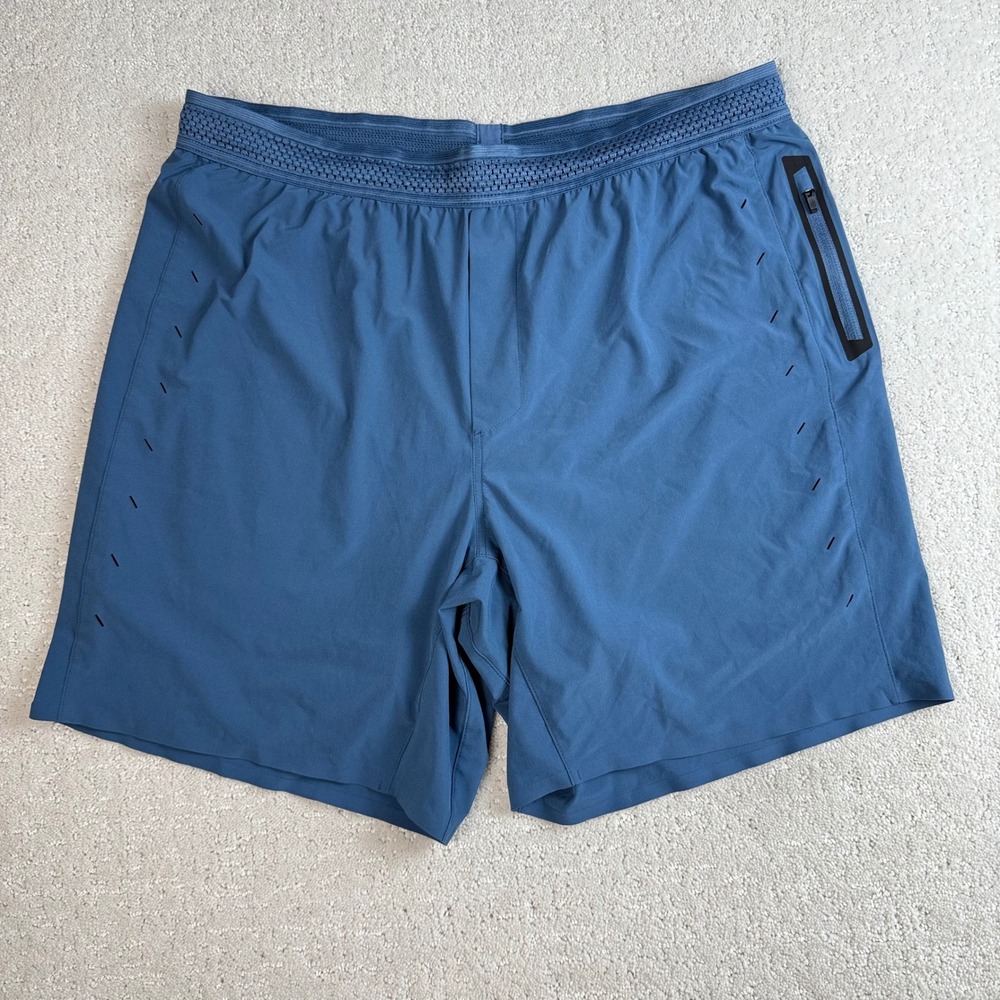 Mens The Session Short XL X-Large Blue Athletic Running Training Zipper Pocket